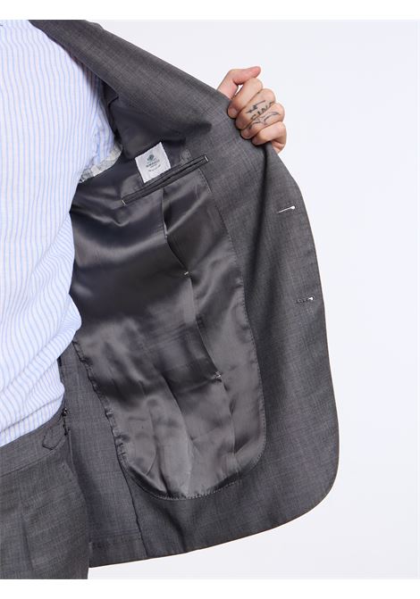 SINGLE-BREASTED UNSTRUCTURED MERINO WOOL SUIT - GREY LUIGI BORRELLI - NAPOLI | A201025- 01