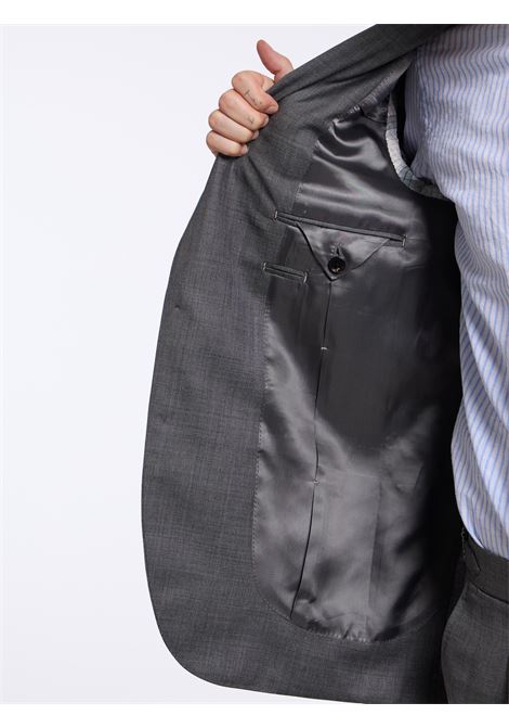 SINGLE-BREASTED UNSTRUCTURED MERINO WOOL SUIT - GREY LUIGI BORRELLI - NAPOLI | A201025- 01