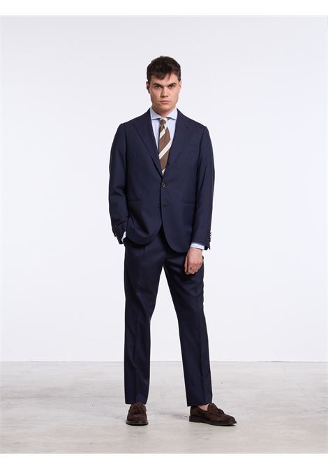 SINGLE-BREASTED UNSTRUCTURED MERINO WOOL SUIT - BLUE LUIGI BORRELLI - NAPOLI | A271020- 03