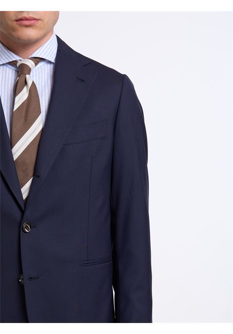 SINGLE-BREASTED UNSTRUCTURED MERINO WOOL SUIT - BLUE LUIGI BORRELLI - NAPOLI | A271020- 03