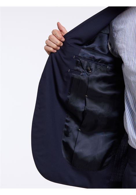 SINGLE-BREASTED UNSTRUCTURED MERINO WOOL SUIT - BLUE LUIGI BORRELLI - NAPOLI | A271020- 03