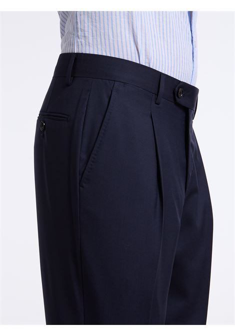 SINGLE-BREASTED UNSTRUCTURED MERINO WOOL SUIT - BLUE LUIGI BORRELLI - NAPOLI | A271020- 03