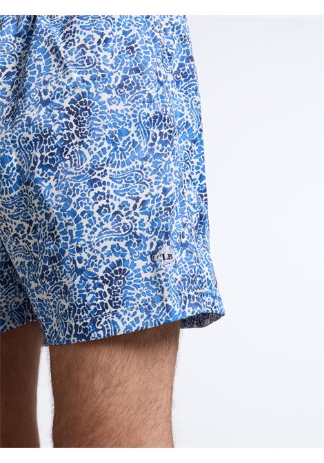 SWIM SHORTS - WHITE/BLUE LUIGI BORRELLI - NAPOLI | BW1012- 01