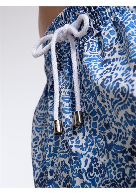 SWIM SHORTS - WHITE/BLUE LUIGI BORRELLI - NAPOLI | BW1012- 01