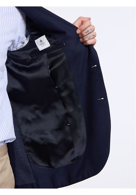 SINGLE-BREASTED WOOL SOLID COLOR TAILORED JACKET - BLUE LUIGI BORRELLI - NAPOLI | G271012- 04