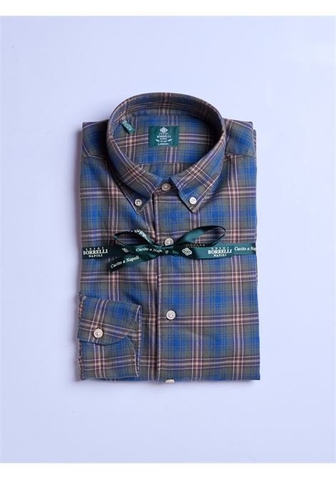 CAMICIA BUTTON-DOWN QUADRI - BLU LUIGI BORRELLI - NAPOLI | LT00EC- 1