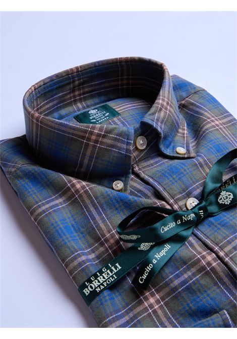 CAMICIA BUTTON-DOWN QUADRI - BLU LUIGI BORRELLI - NAPOLI | LT00EC- 1