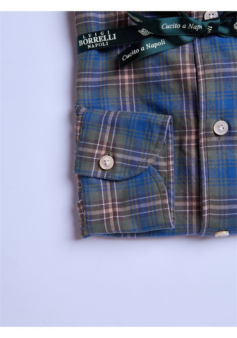 CAMICIA BUTTON-DOWN QUADRI - BLU LUIGI BORRELLI - NAPOLI | LT00EC- 1