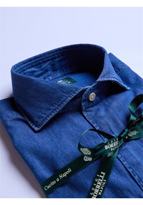 CAMICIA DENIM - BLU MEDIO LUIGI BORRELLI - NAPOLI | LT10008- 2