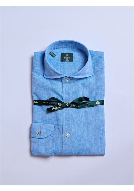 CAMICIA MISTO LINO - AZZURRO LUIGI BORRELLI - NAPOLI | LT11005- 06
