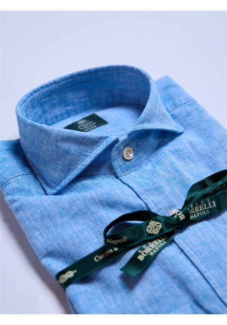 CAMICIA MISTO LINO - AZZURRO LUIGI BORRELLI - NAPOLI | LT11005- 06