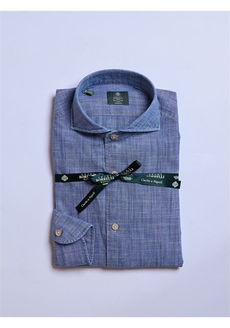 CAMICIA COTONE FIAMMATA - DENIM LUIGI BORRELLI - NAPOLI | LT11016- 01