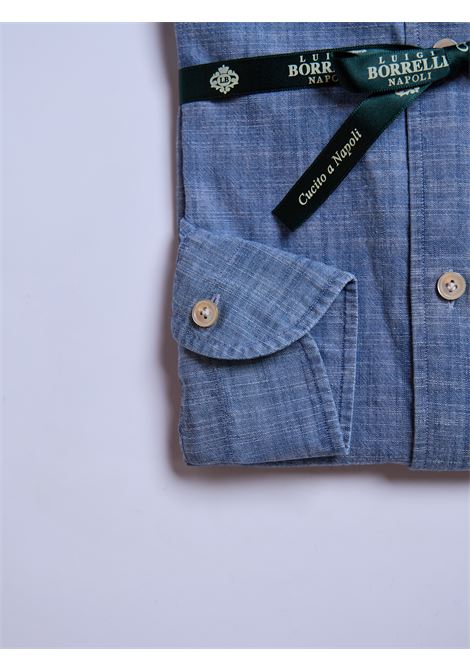 CAMICIA COTONE FIAMMATA - DENIM LUIGI BORRELLI - NAPOLI | LT11016- 01