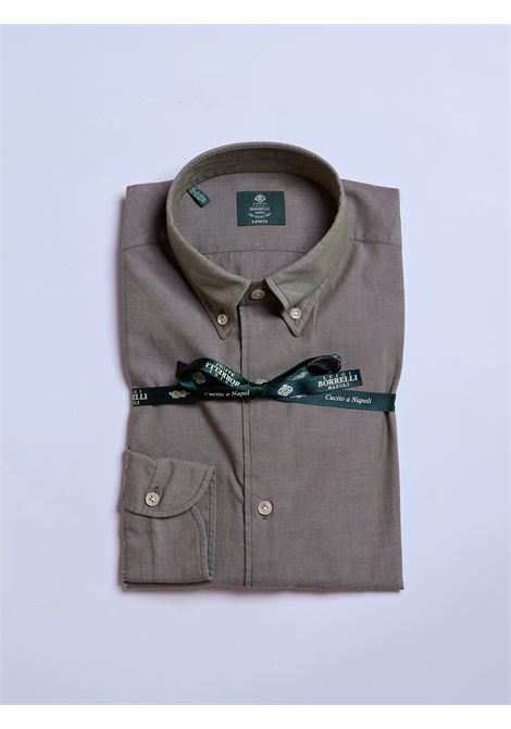 OXFORD BUTTON DOWN SHIRT - GREEN LUIGI BORRELLI - NAPOLI | LT441058- 03