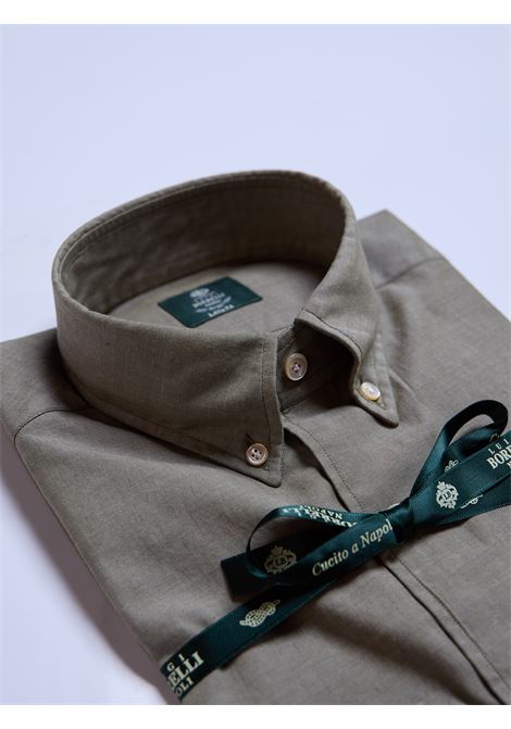 OXFORD BUTTON DOWN SHIRT - GREEN LUIGI BORRELLI - NAPOLI | LT441058- 03