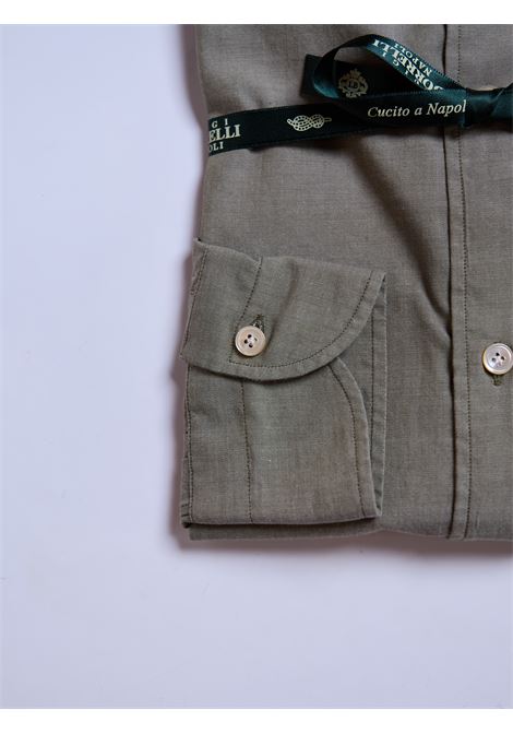 OXFORD BUTTON DOWN SHIRT - GREEN LUIGI BORRELLI - NAPOLI | LT441058- 03