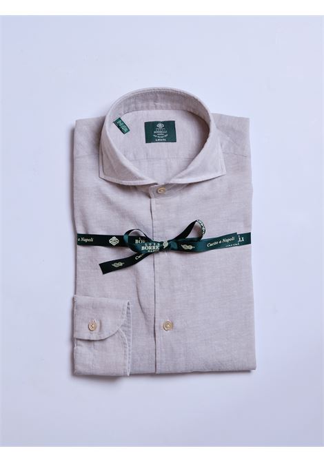 CAMICIA MISTO LINO - BEIGE LUIGI BORRELLI - NAPOLI | LT441061- 02