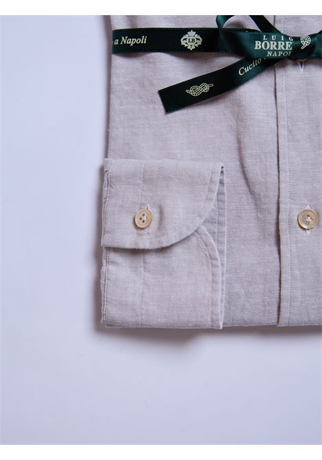 CAMICIA MISTO LINO - BEIGE LUIGI BORRELLI - NAPOLI | LT441061- 02