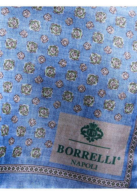 SILK POCKET SQUARE - LIGHT BLUE LUIGI BORRELLI - NAPOLI | PO1002- 2