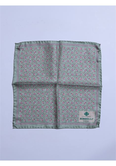 POCHETTE DA TASCHINO IN SETA - VERDE LUIGI BORRELLI - NAPOLI | PO1002- 6
