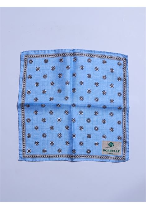 POCHETTE DA TASCHINO IN SETA - AZZURRO LUIGI BORRELLI - NAPOLI | PO1006- 4