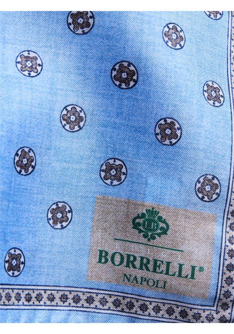 POCHETTE DA TASCHINO IN SETA - AZZURRO LUIGI BORRELLI - NAPOLI | PO1006- 4