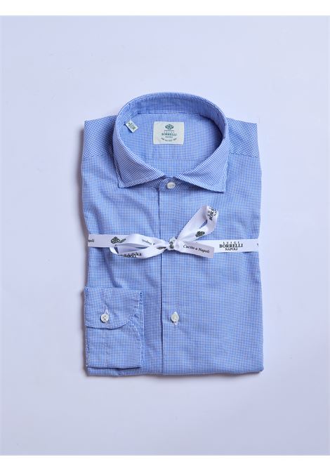 CAMICIA OXFORD PIED DE POULE - AZZURRO SCURO LUIGI BORRELLI - NAPOLI | PS10002- 6