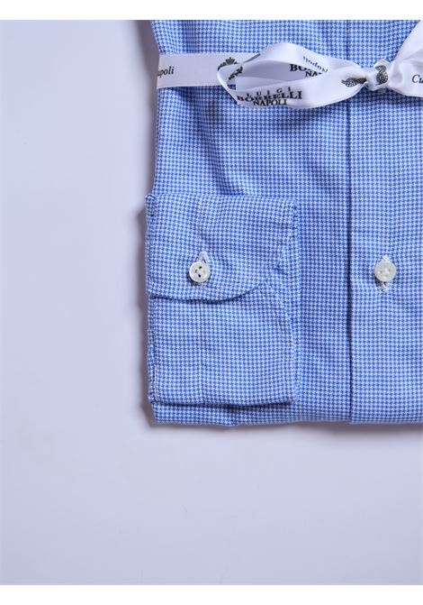 CAMICIA OXFORD PIED DE POULE - AZZURRO SCURO LUIGI BORRELLI - NAPOLI | PS10002- 6