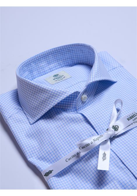 CAMICIA TWILL QUADRETTINI - AZZURRO CHIARO LUIGI BORRELLI - NAPOLI | PS10003- 4