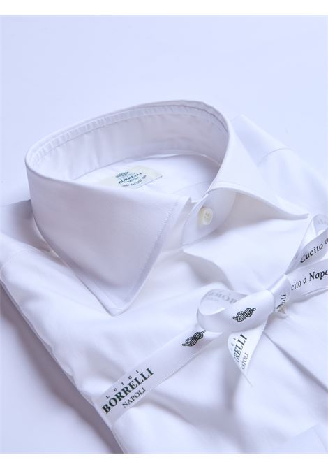 CAMICIA POPELINE TINTA UNITA - BIANCO LUIGI BORRELLI - NAPOLI | PS10005- 1 LIAM