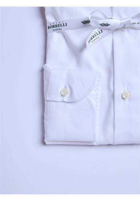 CAMICIA POPELINE TINTA UNITA - BIANCO LUIGI BORRELLI - NAPOLI | PS10005- 1 LIAM