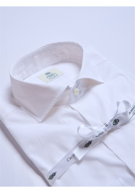 CAMICIA POPELINE TINTA UNITA - BIANCO LUIGI BORRELLI - NAPOLI | PS10005- 1