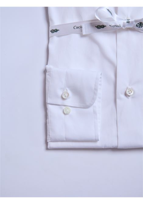 CAMICIA POPELINE TINTA UNITA - BIANCO LUIGI BORRELLI - NAPOLI | PS10005- 1