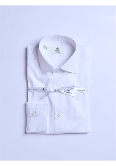 CAMICIA TWILL TINTA UNITA - BIANCO LUIGI BORRELLI - NAPOLI | PS10007- 1 LUCIANO