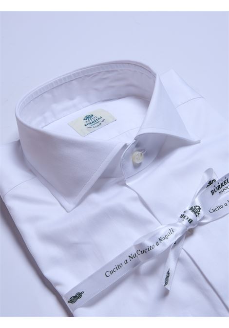 CAMICIA TWILL TINTA UNITA - BIANCO LUIGI BORRELLI - NAPOLI | PS10007- 1