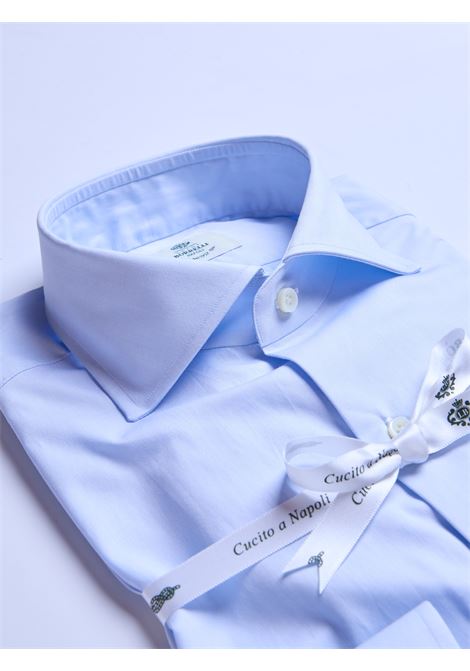 CAMICIA TWILL TINTA UNITA - AZZURRO CHIARO LUIGI BORRELLI - NAPOLI | PS10007- 2 ACHILLE