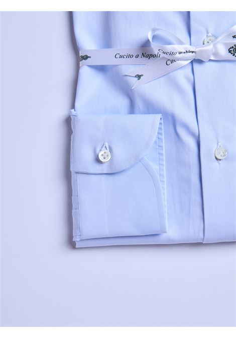 CAMICIA TWILL TINTA UNITA - AZZURRO CHIARO LUIGI BORRELLI - NAPOLI | PS10007- 2 ACHILLE