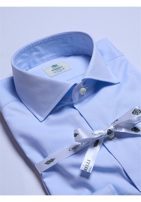 CAMICIA TWILL TINTA UNITA - AZZURRO CHIARO LUIGI BORRELLI - NAPOLI | PS10007- 2