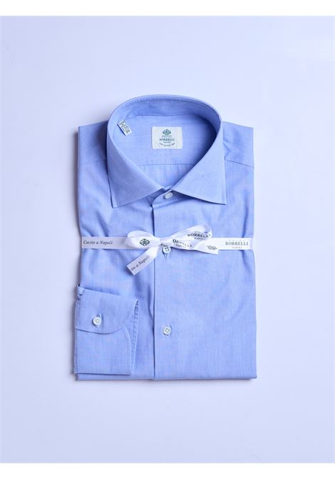 CAMICIA FIL-A'-FIL POPELINE - AZZURRO  LUIGI BORRELLI - NAPOLI | PS10162- 18