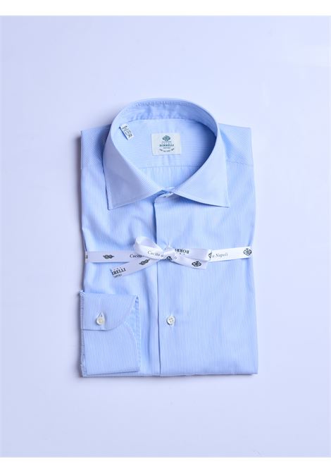 CAMICIA POPELINE RIGHE - AZZURRO CHIARO LUIGI BORRELLI - NAPOLI | PS10162- 6