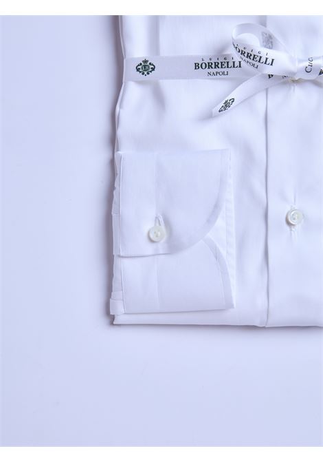 CAMICIA SAKELLARIDIS TINTA UNITA - BIANCO LUIGI BORRELLI - NAPOLI | PS12150- 01