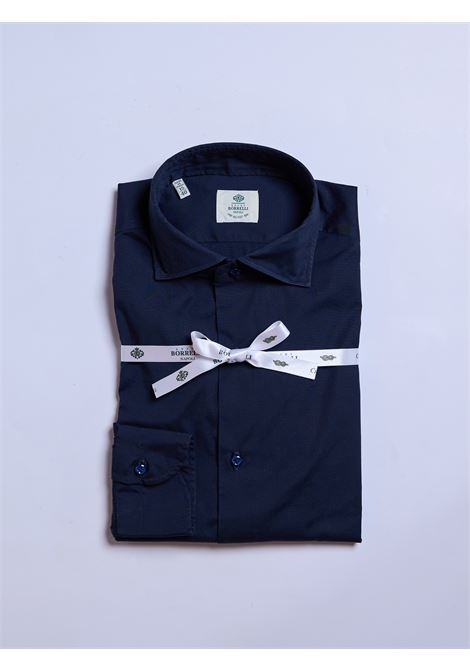 CAMICIA STRETCH TINTA UNITA - BLU LUIGI BORRELLI - NAPOLI | PS44161- 04