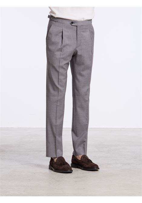 CLASSIC WOOL TROUSERS WITH BUCKLES - GREY LUIGI BORRELLI - NAPOLI | PTFB-CCK201024- 01