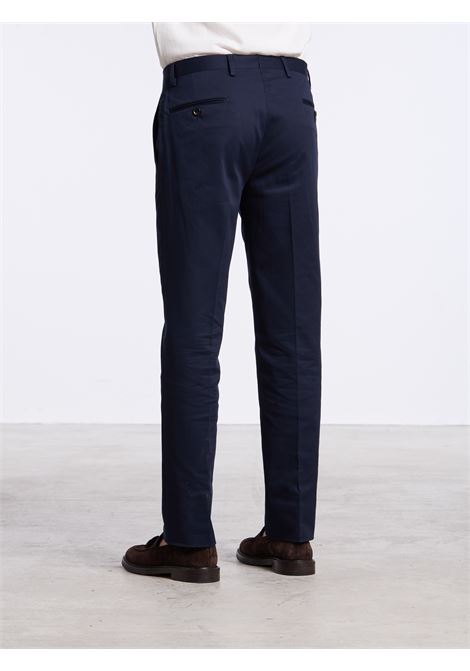 CLASSIC COTTON NO PENCES TROUSERS - BLUE LUIGI BORRELLI - NAPOLI | PTSP-CCK10007- 08
