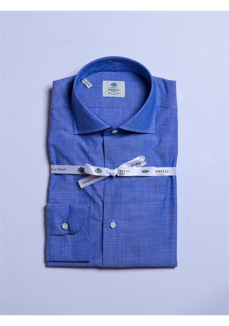 CAMICIA ZEPHIRE FIAMMATA - AZZURRO SCUTO LUIGI BORRELLI - NAPOLI | SR11001- 04