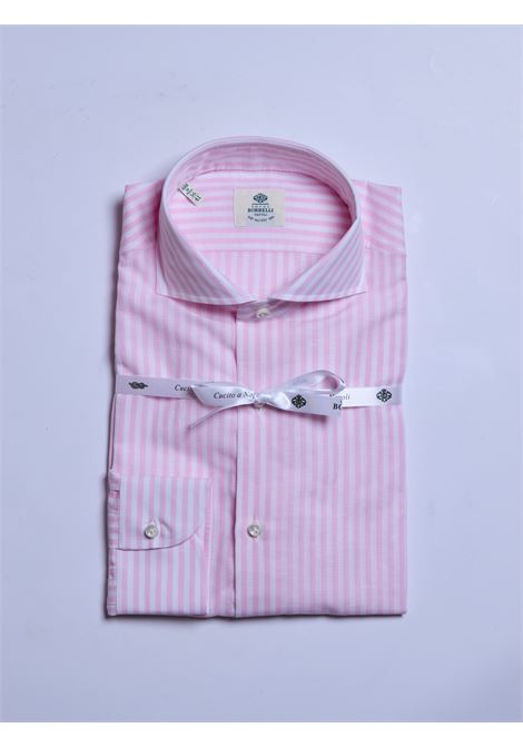 CAMICIA COTONE/LINO RIGHE - ROSA LUIGI BORRELLI - NAPOLI | SR11010- 17