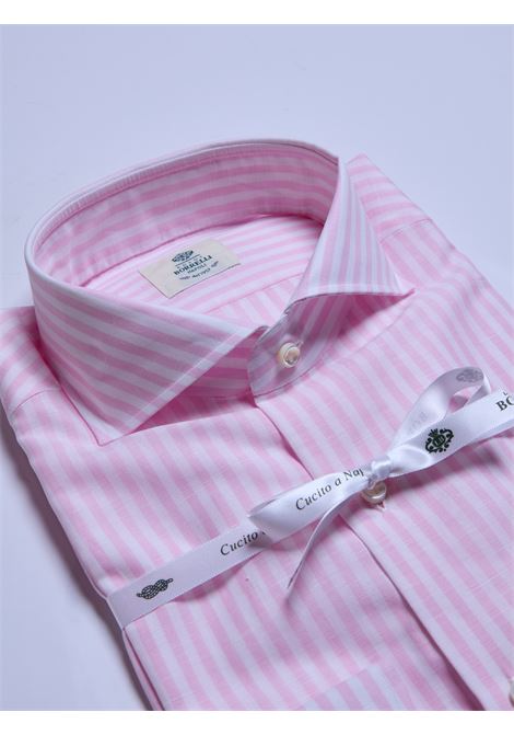 CAMICIA COTONE/LINO RIGHE - ROSA LUIGI BORRELLI - NAPOLI | SR11010- 17