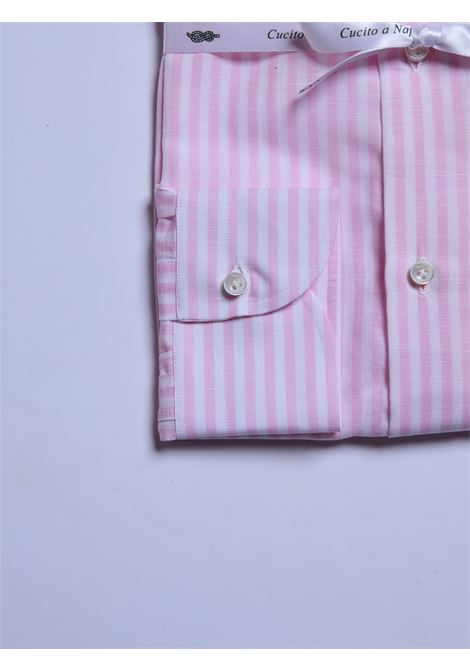CAMICIA COTONE/LINO RIGHE - ROSA LUIGI BORRELLI - NAPOLI | SR11010- 17