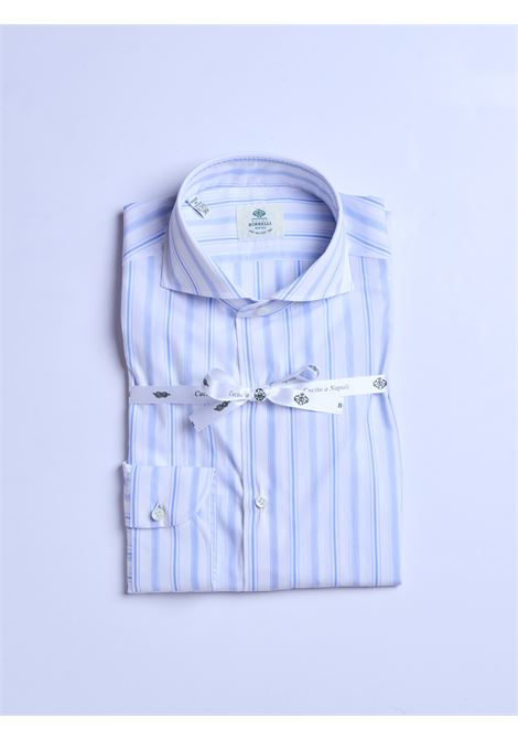 STRIPED COTTON SHIRT - LIGHT BLUE LUIGI BORRELLI - NAPOLI | SR11079- 01
