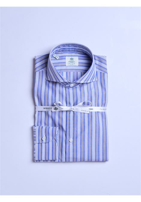 STRIPED ZEPHIR SHIRT - BLUE LUIGI BORRELLI - NAPOLI | SR121073- 03